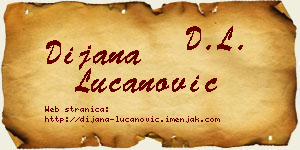 Dijana Lučanović vizit kartica